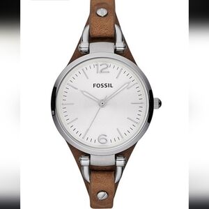 Fossil Georgia Brown Leather Watch